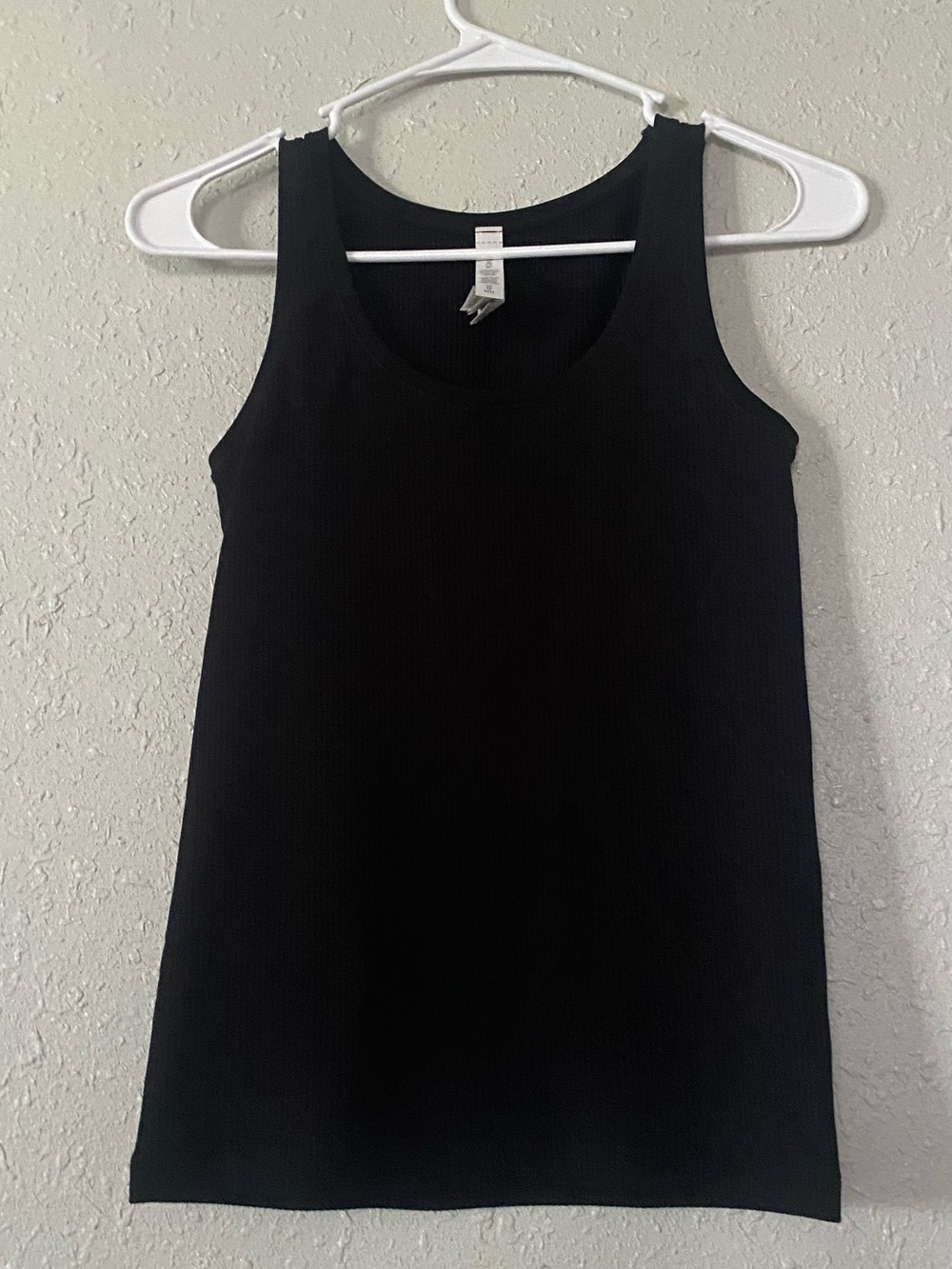 Athleta Black Ribbed Scoop Tank